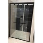 Marini Matte Black Semi-Frameless Wall To Wall Sliding Door 1300-1410 * 1950